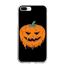 Чехол для iPhone 7Plus/8 Plus матовый с принтом Halloween , Силикон | Область печати: задняя сторона чехла, без боковых панелей | cat | ghost | halloween | monster | skull | zombie | зомби | кладбище | кот | кошка | летучая | монстр | монстры | мышь | приведение | приведения | призрак | призраки | тыква | хэллоуин | череп