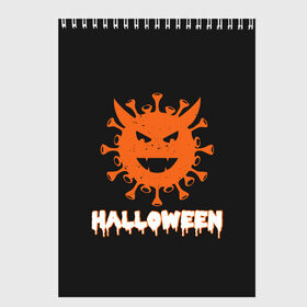 Скетчбук с принтом Halloween (COVID-19) , 100% бумага
 | 48 листов, плотность листов — 100 г/м2, плотность картонной обложки — 250 г/м2. Листы скреплены сверху удобной пружинной спиралью | 19 | america | boo | cat | covid | covid 19 | covid19 | ghost | halloween | monster | ncov | zombie | америка | бу | вирус | кладбище | коронавирус | монстр | монстры | приведение | приведения | призрак | призраки | тыква | хэллоу