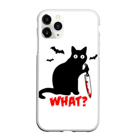 Чехол для iPhone 11 Pro Max матовый с принтом What Cat (Halloween) , Силикон |  | 