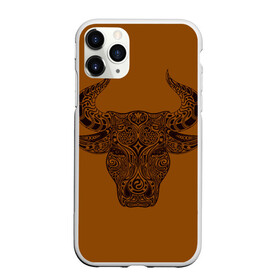Чехол для iPhone 11 Pro матовый с принтом Святая корова , Силикон |  | голова быка | голова коровы | инь янь. | корова | татуировки | узоры