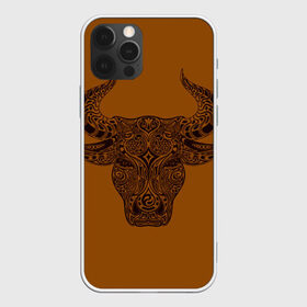 Чехол для iPhone 12 Pro Max с принтом Святая корова , Силикон |  | Тематика изображения на принте: голова быка | голова коровы | инь янь. | корова | татуировки | узоры