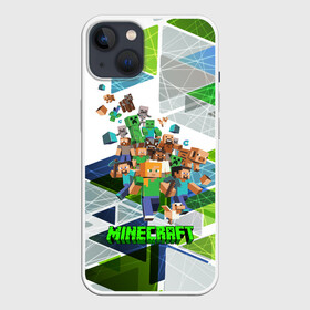 Чехол для iPhone 13 с принтом MINECRAFT   МАЙНКРАФТ (S) ,  |  | craft | creeper | dungeon | dungeons | earth | game | logo | mine | minecraft | minecraft dungeons | mobile | online | дунгеонс | земля | зомби | игра | крипер | лого | майкрафт | майнкрафт | онлайн | подземелье