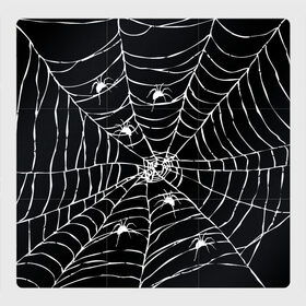 Магнитный плакат 3Х3 с принтом Паутина с пауками , Полимерный материал с магнитным слоем | 9 деталей размером 9*9 см | black and white | darkness | halloween | horror | night | spider | web | готика | жуки | жуткий | мальчикам | насекомые | нечисть | нити | ночные | ночь | пауки | паутина | подарок | сетка | страшный | темный | тьма | хеллоуин | хоррор