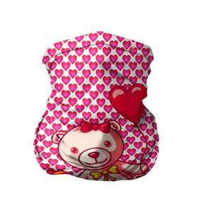 Бандана-труба 3D с принтом Медвежонок сюрприз , 100% полиэстер, ткань с особыми свойствами — Activecool | плотность 150‒180 г/м2; хорошо тянется, но сохраняет форму | baby | bear | love is | teddy | valentines | бабочка | бантик | валентина | влюбленный | воздушный шарик | девочка | игрушка | лучшая мама | любимая жена | люблю | любовь | малыш | марта | медведь | медвежата | милый
