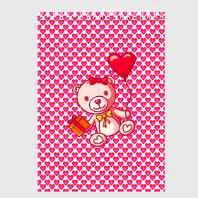 Скетчбук с принтом Медвежонок сюрприз , 100% бумага
 | 48 листов, плотность листов — 100 г/м2, плотность картонной обложки — 250 г/м2. Листы скреплены сверху удобной пружинной спиралью | baby | bear | love is | teddy | valentines | бабочка | бантик | валентина | влюбленный | воздушный шарик | девочка | игрушка | лучшая мама | любимая жена | люблю | любовь | малыш | марта | медведь | медвежата | милый