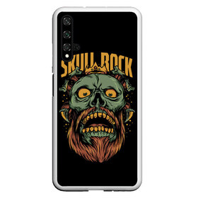 Чехол для Honor 20 с принтом Skull Rock , Силикон | Область печати: задняя сторона чехла, без боковых панелей | art | beard | eyes | music | rock | skull | teeth | арт | борода | глаза | зубы | музыка | рок | череп