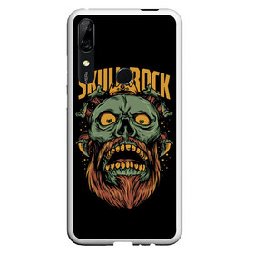 Чехол для Honor P Smart Z с принтом Skull Rock , Силикон | Область печати: задняя сторона чехла, без боковых панелей | art | beard | eyes | music | rock | skull | teeth | арт | борода | глаза | зубы | музыка | рок | череп