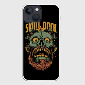 Чехол для iPhone 13 mini с принтом Skull Rock ,  |  | art | beard | eyes | music | rock | skull | teeth | арт | борода | глаза | зубы | музыка | рок | череп