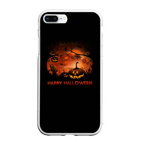Чехол для iPhone 7Plus/8 Plus матовый с принтом Halloween , Силикон | Область печати: задняя сторона чехла, без боковых панелей | halloween | jack | lantern | pumpkin | светильник джека | хэллоуин