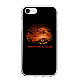 Чехол для iPhone 7/8 матовый с принтом Halloween , Силикон | Область печати: задняя сторона чехла, без боковых панелей | halloween | jack | lantern | pumpkin | светильник джека | хэллоуин