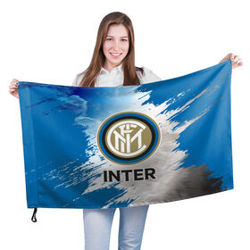 Флаг 3D с принтом INTER / Интер , 100% полиэстер | плотность ткани — 95 г/м2, размер — 67 х 109 см. Принт наносится с одной стороны | club | footbal | inter | internazionale | logo | milan | знак | интер | интернационале | клуб | логотип | логотипы | милан | символ | символы | форма | футбол | футбольная | футбольный