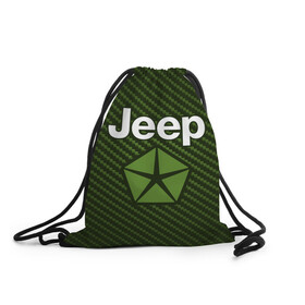 Рюкзак-мешок 3D с принтом JEEP / Джип , 100% полиэстер | плотность ткани — 200 г/м2, размер — 35 х 45 см; лямки — толстые шнурки, застежка на шнуровке, без карманов и подкладки | auto | jeep | logo | moto | symbol | авто | автомобиль | гонки | джип | знак | лого | логотип | логотипы | марка | машина | мото | символ | символы
