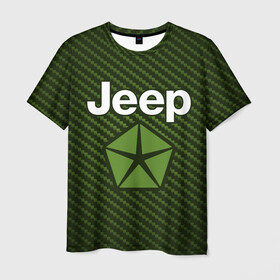 Мужская футболка 3D с принтом JEEP / Джип , 100% полиэфир | прямой крой, круглый вырез горловины, длина до линии бедер | auto | jeep | logo | moto | symbol | авто | автомобиль | гонки | джип | знак | лого | логотип | логотипы | марка | машина | мото | символ | символы