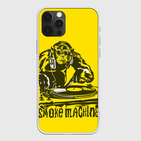 Чехол для iPhone 12 Pro Max с принтом Дым машина , Силикон |  | винила | дискотека. | дым машина | клубная музыка | обезьяна за диск жокей | шимпанзе диджей