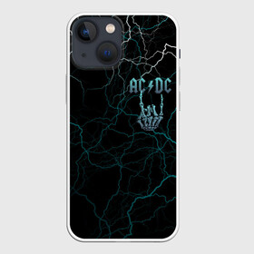 Чехол для iPhone 13 mini с принтом AC DC ,  |  | Тематика изображения на принте: ac dc | ac dc лого | hell bell | hells bells | hich voltage | hich voltage ac dc | high voltage | jingle hells bells | rock | альбом backtracks | ас дс | логотип ac dc | рок | эйси диси