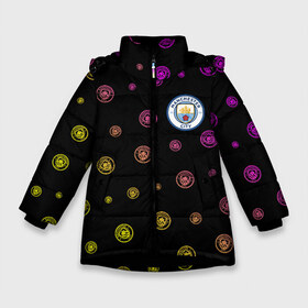 Зимняя куртка для девочек 3D с принтом MANCHESTER CITY Манчестер Сити , ткань верха — 100% полиэстер; подклад — 100% полиэстер, утеплитель — 100% полиэстер. | длина ниже бедра, удлиненная спинка, воротник стойка и отстегивающийся капюшон. Есть боковые карманы с листочкой на кнопках, утяжки по низу изделия и внутренний карман на молнии. 

Предусмотрены светоотражающий принт на спинке, радужный светоотражающий элемент на пуллере молнии и на резинке для утяжки. | 