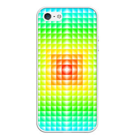 Чехол для iPhone 5/5S матовый с принтом Абстракция , Силикон | Область печати: задняя сторона чехла, без боковых панелей | абстрактные | абстрактный | абстракция | квадрат | квадраты | плитка | плитки | плиточки | светящиеся | яркие | яркий