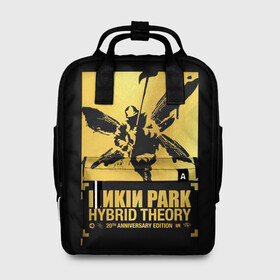 Женский рюкзак 3D с принтом Hybrid Theory 20th Anniversary , 100% полиэстер | лямки с регулируемой длиной, сверху ручки, чтобы рюкзак нести как сумку. Основное отделение закрывается на молнию, как и внешний карман. Внутри два дополнительных кармана, один из которых закрывается на молнию. По бокам два дополнительных кармашка, куда поместится маленькая бутылочка
 | Тематика изображения на принте: chester bennington | hybrid theory | linkin park | rock | беннингтон | линкин парк | рок | честер