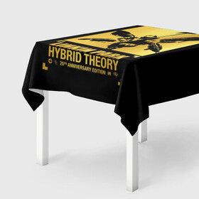 Скатерть 3D с принтом Hybrid Theory 20th Anniversary , 100% полиэстер (ткань не мнется и не растягивается) | Размер: 150*150 см | chester bennington | hybrid theory | linkin park | rock | беннингтон | линкин парк | рок | честер