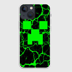 Чехол для iPhone 13 mini с принтом MINECRAFT ,  |  | creeper | game | minecraft | блоки | игра | квадраты | компьютерная | крипер | криппер | майнкрафт | огонь