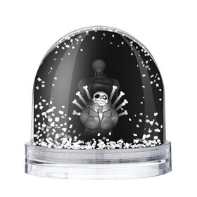 Снежный шар с принтом UNDERTALE , Пластик | Изображение внутри шара печатается на глянцевой фотобумаге с двух сторон | sans | undertale | андертале | андертейл | игра | подземная история | подземная сказка | санс | ундертале