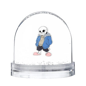 Снежный шар с принтом UNDERTALE , Пластик | Изображение внутри шара печатается на глянцевой фотобумаге с двух сторон | sans | undertale | андертале | андертейл | игра | подземная история | подземная сказка | санс | ундертале
