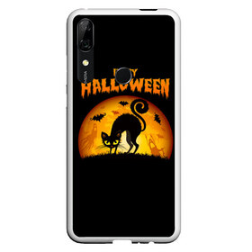 Чехол для Honor P Smart Z с принтом Helloween , Силикон | Область печати: задняя сторона чехла, без боковых панелей | halloween | ведьма | летучая мышь | полнолуние | привидение | призрак | тыква | хеллоуин | хелуин | хэллоин | хэллоуин | хэлоуин | хэлуин | черный кот