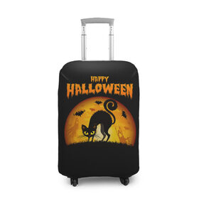 Чехол для чемодана 3D с принтом Helloween , 86% полиэфир, 14% спандекс | двустороннее нанесение принта, прорези для ручек и колес | halloween | ведьма | летучая мышь | полнолуние | привидение | призрак | тыква | хеллоуин | хелуин | хэллоин | хэллоуин | хэлоуин | хэлуин | черный кот