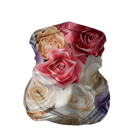 Бандана-труба 3D с принтом Розы , 100% полиэстер, ткань с особыми свойствами — Activecool | плотность 150‒180 г/м2; хорошо тянется, но сохраняет форму | бабочка | бабочки | девушкам | милый рисунок | природа | радуга | роза | розы | цветок | цветочек | цветочки | цветы | шипы | шипы и розы