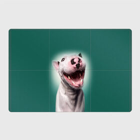 Магнитный плакат 3Х2 с принтом Bully , Полимерный материал с магнитным слоем | 6 деталей размером 9*9 см | bull terrier | ears | eyes | fangs | jaw | muzzle | nose | smile | бультерьер | глаза | клыки | нос | пасть | улыбка | уши