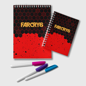 Блокнот с принтом FAR CRY 6 ФАР КРАЙ 6 , 100% бумага | 48 листов, плотность листов — 60 г/м2, плотность картонной обложки — 250 г/м2. Листы скреплены удобной пружинной спиралью. Цвет линий — светло-серый
 | cry | dawn | far | far cry 6 | farcry | farcry 6 | farcry6 | game | games | logo | new | primal | six | антон | дэни | игра | игры | кастильо | край | лого | логотип | рохас | символ | символы | фар | фар край 6 | фаркрай | фаркрай 6 | фаркрай6