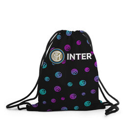 Рюкзак-мешок 3D с принтом INTER / Интер , 100% полиэстер | плотность ткани — 200 г/м2, размер — 35 х 45 см; лямки — толстые шнурки, застежка на шнуровке, без карманов и подкладки | Тематика изображения на принте: 