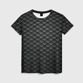 Женская футболка 3D с принтом МЕТАЛЛИЧЕСКАЯ СЕТКА , 100% полиэфир ( синтетическое хлопкоподобное полотно) | прямой крой, круглый вырез горловины, длина до линии бедер | iron | броня | железо | кольчуга | металл | сетка | текстуры