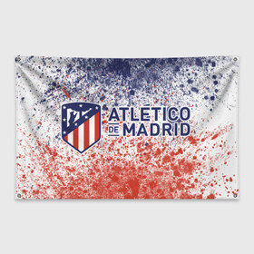 Флаг-баннер с принтом ATLETICO MADRID / Атлетико , 100% полиэстер | размер 67 х 109 см, плотность ткани — 95 г/м2; по краям флага есть четыре люверса для крепления | atletico | club | footbal | logo | madrid | атлетико | знак | клуб | логотип | логотипы | мадрид | символ | символы | форма | футбол | футбольная | футбольный