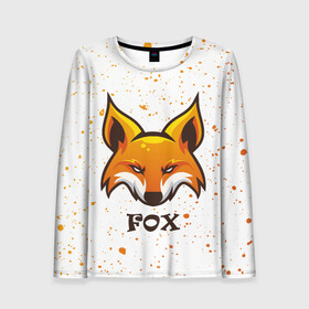 Женский лонгслив 3D с принтом FOX , 100% полиэстер | длинные рукава, круглый вырез горловины, полуприлегающий силуэт | animals | fox | foxes | foxy | ginger | животные | лис | лиса | лисенок | лисий | лисица | лисицы | лисичка | лисички | лисы | лисята | оранжевый