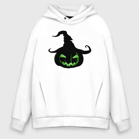 Мужское худи Oversize хлопок с принтом Halloween - Тыква , френч-терри — 70% хлопок, 30% полиэстер. Мягкий теплый начес внутри —100% хлопок | боковые карманы, эластичные манжеты и нижняя кромка, капюшон на магнитной кнопке | halloween | jack lantern | trick or treat | день всех святых | день мертвых | конфеты или жизнь | лицо тыквы | праздник | рожи | светильник джека | страшно | тыква | тыква с лицом | тыквенный | тыквы | ужасы