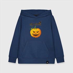 Детская толстовка хлопок с принтом Pumpkin party 2 , 100% хлопок | Круглый горловой вырез, эластичные манжеты, пояс, капюшен | horror | страшный | ужасы | хеллоуин