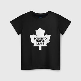Детская футболка хлопок с принтом Торонто Мейпл Лифс , 100% хлопок | круглый вырез горловины, полуприлегающий силуэт, длина до линии бедер | hockey | maple leafs | nhl | toronto | toronto maple leafs | usa | мейпл лифс | нхл | спорт | сша | торонто | торонто мейпл лифс | хоккей | шайба
