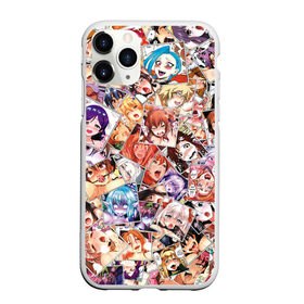 Чехол для iPhone 11 Pro Max матовый с принтом Color ahegao , Силикон |  | ahegao | anime | manga | аниме | ахегао | коллаж | манга | паттерн | цвет