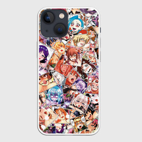 Чехол для iPhone 13 mini с принтом Color ahegao   Цветные Ахегао девушки ,  |  | ahegao | anime | manga | аниме | ахегао | коллаж | манга | паттерн | цвет