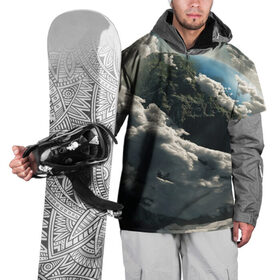 Накидка на куртку 3D с принтом Облака , 100% полиэстер |  | земля | облака | океан | планета