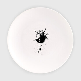 Тарелка с принтом Бык , фарфор | диаметр - 210 мм
диаметр для нанесения принта - 120 мм | 2021 | бык | год быка | год коровы | новый год | символ года