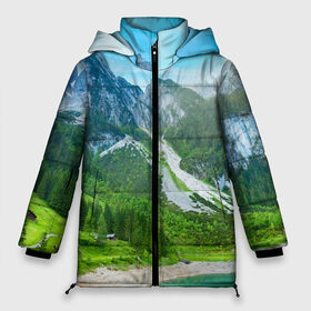 Женская зимняя куртка 3D с принтом Альпийские горы , верх — 100% полиэстер; подкладка — 100% полиэстер; утеплитель — 100% полиэстер | длина ниже бедра, силуэт Оверсайз. Есть воротник-стойка, отстегивающийся капюшон и ветрозащитная планка. 

Боковые карманы с листочкой на кнопках и внутренний карман на молнии | альпийские горы | альпы | гора | горы | озеро