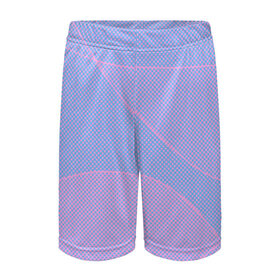 Детские спортивные шорты 3D с принтом Lines98 ,  100% полиэстер
 | пояс оформлен широкой мягкой резинкой, ткань тянется
 | Тематика изображения на принте: blue | good | lines | pink | positive | vibes | квадраты | красиво | линии | розовый | текстура | узор | шары