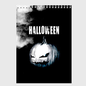 Скетчбук с принтом Halloween , 100% бумага
 | 48 листов, плотность листов — 100 г/м2, плотность картонной обложки — 250 г/м2. Листы скреплены сверху удобной пружинной спиралью | 31 октября | halloween | halowen | ведьма | день всех святых | джек | костюм | кровь | лого | монстр | надпись | праздник | приведение | призрак | светильник | символ | страшная | тыква | ужасы | хеллоуин | хеллуин
