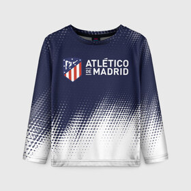 Детский лонгслив 3D с принтом ATLETICO MADRID / Атлетико , 100% полиэстер | длинные рукава, круглый вырез горловины, полуприлегающий силуэт
 | atletico | club | footbal | logo | madrid | атлетико | знак | клуб | логотип | логотипы | мадрид | символ | символы | форма | футбол | футбольная | футбольный