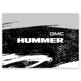 Поздравительная открытка с принтом HUMMER / Хаммер , 100% бумага | плотность бумаги 280 г/м2, матовая, на обратной стороне линовка и место для марки
 | Тематика изображения на принте: auto | gmc | humer | hummer | logo | moto | symbol | авто | автомобиль | гонки | знак | лого | логотип | логотипы | марка | машина | мото | символ | символы | хамер | хаммер
