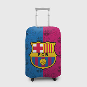 Чехол для чемодана 3D с принтом FC BARCELONA , 86% полиэфир, 14% спандекс | двустороннее нанесение принта, прорези для ручек и колес | barselona fc | fifa | lionel messi. | барса | барселона | лионель месси | фифа | фк барселона | футбол