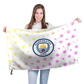 Флаг 3D с принтом MANCHESTER CITY Манчестер Сити , 100% полиэстер | плотность ткани — 95 г/м2, размер — 67 х 109 см. Принт наносится с одной стороны | city | club | footbal | logo | manchester | знак | клуб | логотип | логотипы | манчестер | символ | символы | сити | форма | футбол | футбольная | футбольный