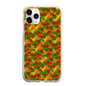 Чехол для iPhone 11 Pro Max матовый с принтом Autumn , Силикон |  | abstraction | autumn | colorful | leaves | patterns | texture | абстракция | листья | осень | разноцветный | текстура | узоры